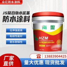 JS聚合物水泥基复合防水涂料 屋顶厨卫专用补漏防水材料现货批发